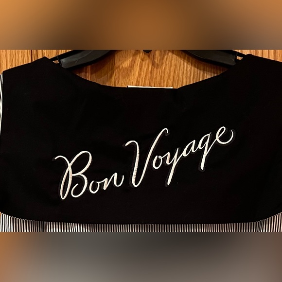 E.C. Star Bon Voyage Nautical Sailor‎ Pinup Girl Rockabilly Retro Dress Sz Large - Picture 9 of 10